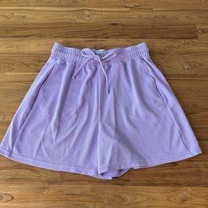 Tommy John Lounge Shorts Women’s Small Lilac Purple Waffle Tie 4.5” Inseam